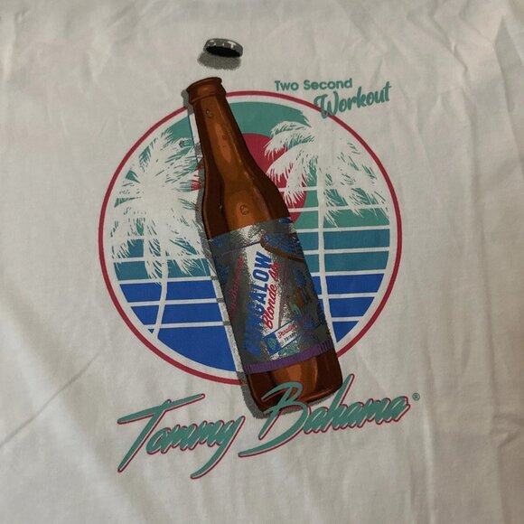 Tommy Bahama Two Second Workout T-Shirt Men’s Small Oatmeal Short Sleeve Tee - Picture 3 of 6